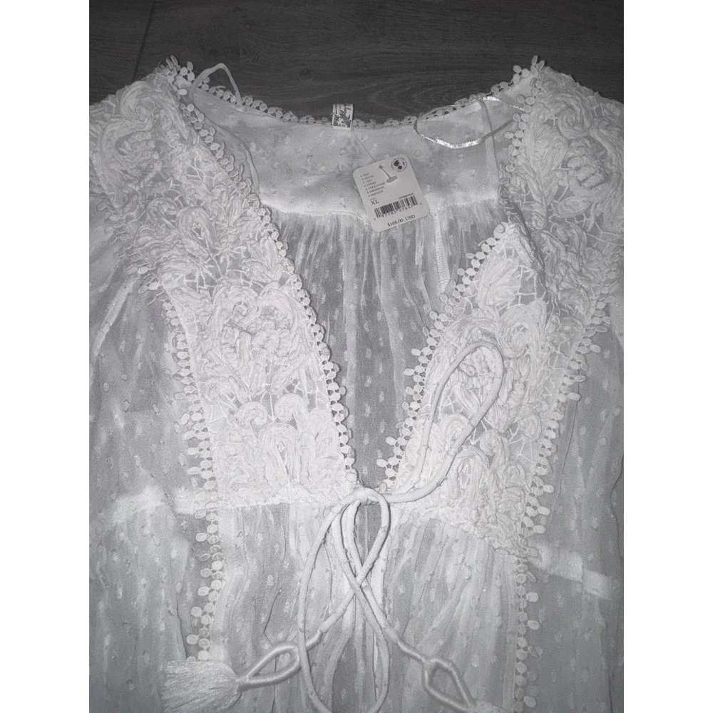 free people spring fling robe lace clip for NEW XL $168 festival wedding dress